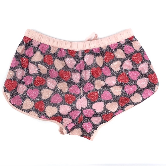 Victoria’s Secret sequined heart satin sleep short - Picture 3 of 16